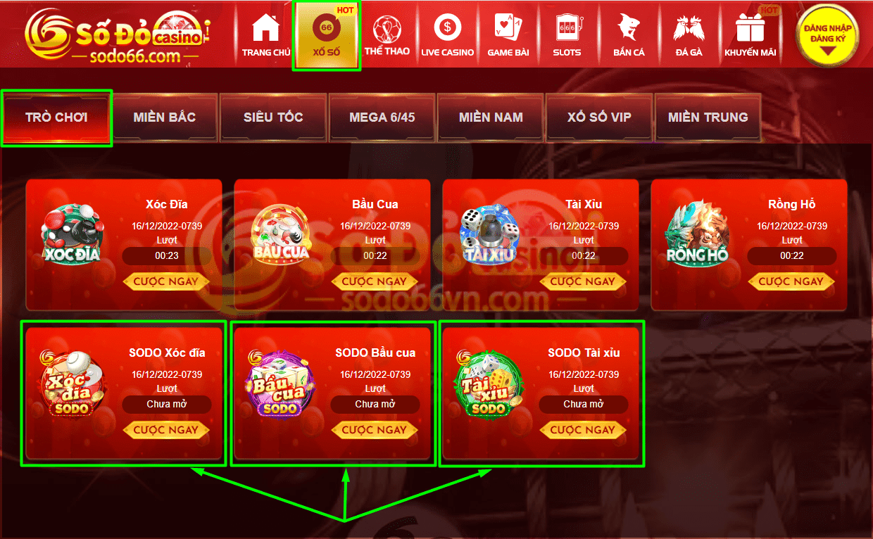 Cách thức tham gia vào sảnh trò chơi khác