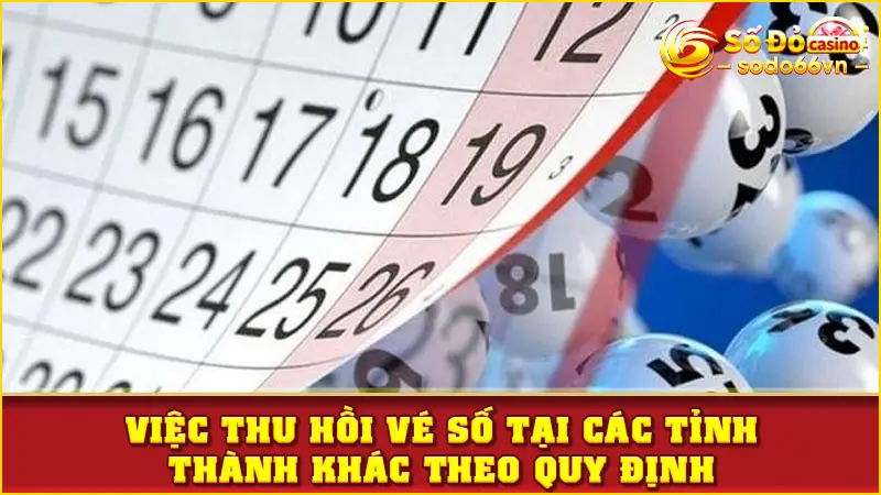 Việc thu hồi vé số tại các tỉnh, thành khác theo quy định